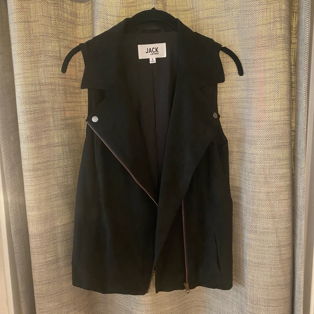 Jack by BB Dakota - Black Faux Suede Vest - Size Small